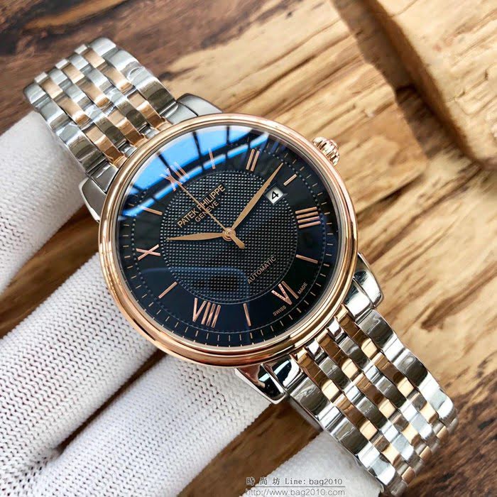 百達翡麗PATEK PHILPPE 全自動機械機芯 316L精鋼表殼 真皮錶帶 男士腕表  wssb3810